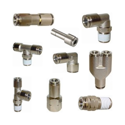 Nickel Plater Brass Push-in Fittings (Metal)