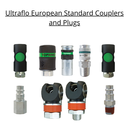 Topring Ultraflo European Standard Quick Disconnect Couplers and Plugs, offers Thread Size: , 1/4 (F) NPT, 3/8 (F) NPT, 1/4 (M) NPT, 3/8 (M) NPT, 1/2 (F) NPT, 1/2 (M) NPT