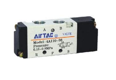 Airtac Pneumatic Components Airtac 4A110-M5: Air Pilot Valve, 5 Way - 4A110M5