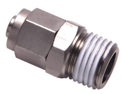 Airtac Pneumatic Components Airtac BKC: Push Lock Fitting, Locknut Connector - BKC0604-01 (BAG OF 10 pcs.)