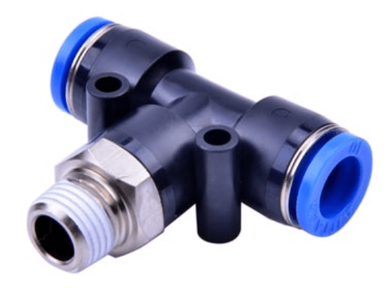 Airtac Pneumatic Components Airtac NPEB: Push to Connect Fitting, Male Branch Tee - NPEB1/2-1/4 (BAG OF 10 pcs.)