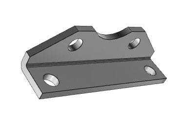 Airtac Pneumatic Components Airtac NSU: Mounting Bracket for Pneumatic Cylinder, NFPA  Standard - F-NSU2-1/2MS1