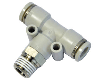 Airtac Pneumatic Components Airtac PEB: Push Lock Fitting, Male Branch Tee - PEB1001 (BAG OF 10 pcs.)