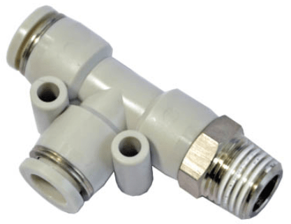 Airtac Pneumatic Components Airtac PED: Push Lock Fitting, Male Run Tee - PED602 (BAG OF 10 pcs.)