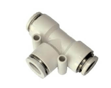 Airtac Pneumatic Components Airtac PEW: Push Lock Fitting, Different Diameter Tee - PEW10-8 (BAG OF 10 pcs.)