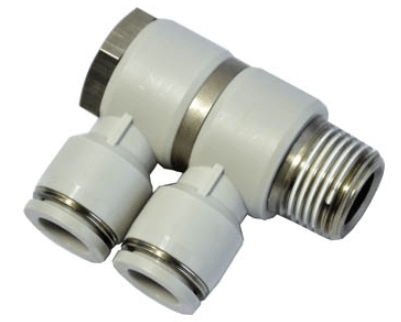 Airtac Pneumatic Components Airtac PHW: Push Lock Fitting, Double Universal Male Elbow - PHW1002 (BAG OF 10 pcs.)