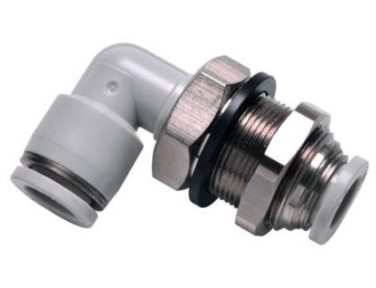 Airtac Pneumatic Components Airtac PLM: Push Lock Fitting, Bulkhead Male Elbow - PLM10D (BAG OF 10 pcs.)