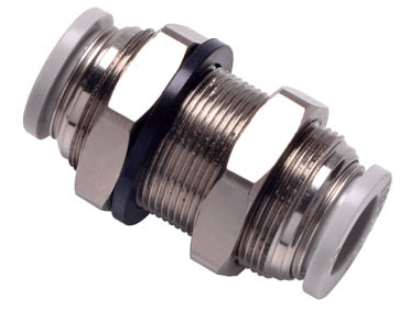 Airtac Pneumatic Components Airtac PM: Push Lock Fitting, Bulkhead Union - PM12 (BAG OF 10 pcs.)