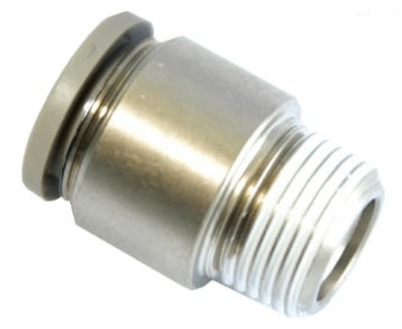 Airtac Pneumatic Components Airtac POC: Push Lock Fitting, Male Connector Rounded - POC1002 (BAG OF 10 pcs.)