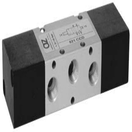 AZ PNEUMATICA Air Pilot Valves 00.030.4 (521 CCD) : AZ Pneumatica 5/2 1/8" Dual pneumatic pilot, With differential