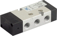 AZ PNEUMATICA Air Pilot Valves 01.008.4 (582 MC) : AZ Pneumatica NAMUR 5/2 1/4" pneumatic pilot, Spring return