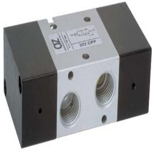 AZ PNEUMATICA Air Pilot Valves 01.021.4 (322 CFP) : AZ Pneumatica 3/2 1/4" NC pneumatic pilot, Spring return pneumatic