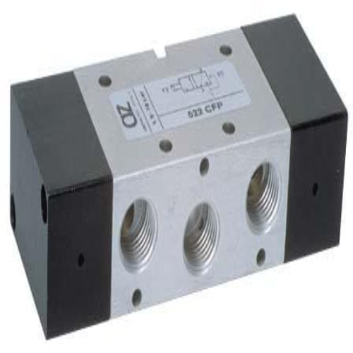 AZ PNEUMATICA Air Pilot Valves 01.029.4 (522 CFP) : AZ Pneumatica 5/2 1/4" pneumatic pilot, Spring return pneumatic
