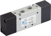 AZ PNEUMATICA Air Pilot Valves 05.006.4 (751 CC) : AZ Pneumatica 18 mm in-line  5/2 1/8" Dual pneumatic pilot