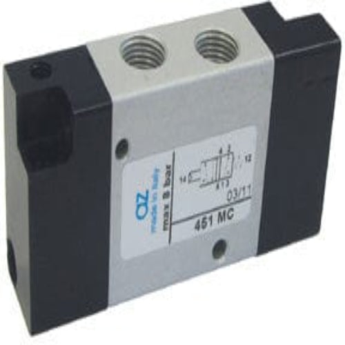 AZ PNEUMATICA Air Pilot Valves 05.230.4 (451 MC) : AZ Pneumatica 5/2 1/8" pneumatic pilot Spring return