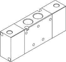 AZ PNEUMATICA Air Pilot Valves 09.002.4 (523 CC) : AZ Pneumatica 5/2 3/8" Dual pneumatic pilot