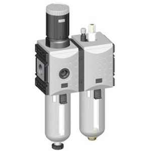 AZ PNEUMATICA AZ FRL 16.298.0 (FR+L 2MK-08-05-S) : AZ Pneumatica Mini FR+L G1/4", filter element 5µ, with integrated pressure gauge