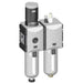 AZ PNEUMATICA AZ FRL 16.298.0 (FR+L 2MK-08-05-S) : AZ Pneumatica Mini FR+L G1/4", filter element 5µ, with integrated pressure gauge