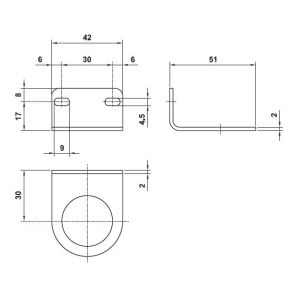 AZ PNEUMATICA AZ FRL Accessories 16.021.0 (STF 2) : AZ Pneumatica mounting bracket G1/4"