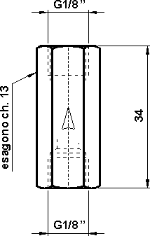 AZ PNEUMATICA Logic Valves 11.004.4 : AZ Pneumatica NON return Valve 1/8", Female - Female, Nickel-plated