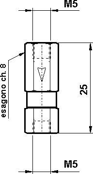 AZ PNEUMATICA Logic Valves 11.024.4 : AZ Pneumatica NON return Valve M5, Female - Female, Nickel-plated