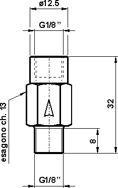 AZ PNEUMATICA Logic Valves 11.045.4 : AZ Pneumatica NON return Valve 1/8", Male - Female, Viton, Nickel-plated