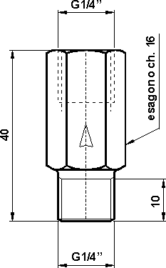 AZ PNEUMATICA Logic Valves 11.048.4 : AZ Pneumatica NON return Valve 1/4", Male - Female, Nickel-plated