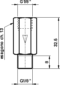 AZ PNEUMATICA Logic Valves 11.056.4 : AZ Pneumatica NON return Valve 1/8", Male - Female Inverted, Viton, Nickel-plated