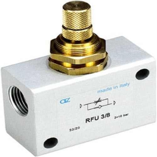 AZ PNEUMATICA Logic Valves 12.002.4 (RFU 3/8) : AZ Pneumatica uni-directional flow regulator 3/8"