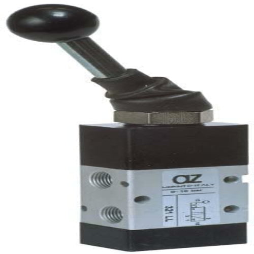 AZ PNEUMATICA Manual Valves 00.050.4 (321 LL) : AZ Pneumatica 3/2 1/8" Top-mounted lever, Bi-stable