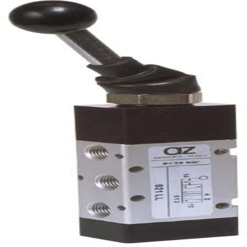 AZ PNEUMATICA Manual Valves 00.051.4 (521 LL) : AZ Pneumatica 5/2 1/8" Top-mounted lever, Bi-stable