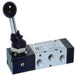 AZ PNEUMATICA Manual Valves 00.059.4 (5213A LL90) : AZ Pneumatica 5/3 1/8" open centres, 90° lever , three detented positions