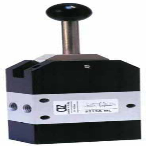 AZ PNEUMATICA Manual Valves 00.151.4 (5213A ML) : AZ Pneumatica 5/3 1/8" open centres, Top-mounted lever, spring return to centre
