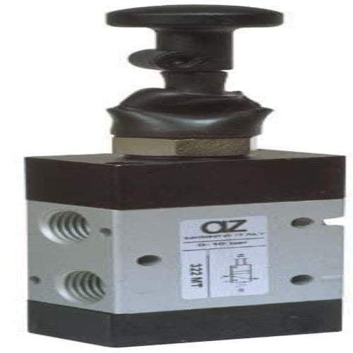 AZ PNEUMATICA Manual Valves 01.066.4 (322 MT) : AZ Pneumatica 3/2 1/4" push/pull, Spring return