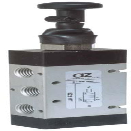 AZ PNEUMATICA Manual Valves 01.068.4 (522 MT) : AZ Pneumatica 5/2 1/4" push/pull, Spring return