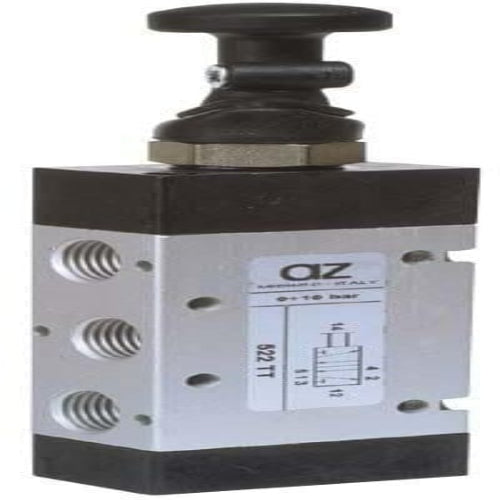 AZ PNEUMATICA Manual Valves 01.069.4 (522 TT) : AZ Pneumatica 5/2 1/4" push/pull, Bi-stable