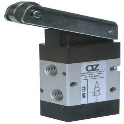 AZ PNEUMATICA Micro and Mechanical Valves 00.082.4 (321 MR) : AZ Pneumatica 3/2 1/8" roller lever, Spring return