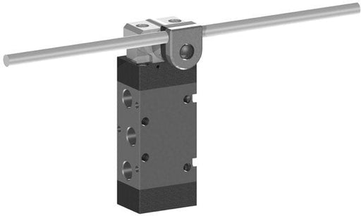 AZ PNEUMATICA Micro and Mechanical Valves 00.282.4/G74 (521 MYN74) : AZ Pneumatica mechanically actuated valve  5/2 1/8" Adjustable rod ø6 Fiber glass, Spring return