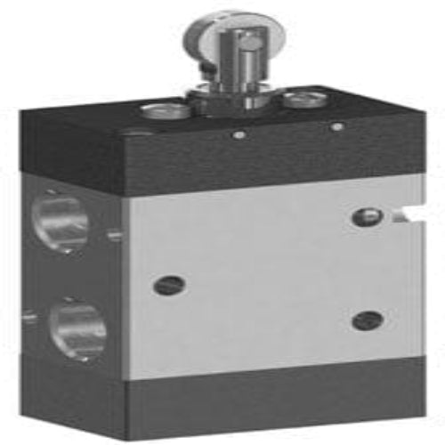 AZ PNEUMATICA Micro and Mechanical Valves 01.198.4/G12 (322 MYR12) : AZ Pneumatica mechanically actuated valve  3/2 1/4" push button With roller bearing, Spring return