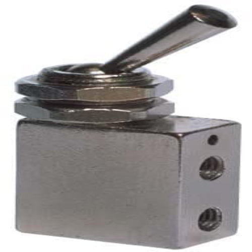 AZ PNEUMATICA Micro and Mechanical Valves 03.011.4 (305 LL) : AZ Pneumatica 3/2 NC, threaded ports M5, bi-stable lever, Non-ductable exhaust