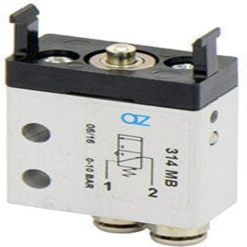 AZ PNEUMATICA Micro and Mechanical Valves 08.036.4 (314 MB) : AZ Pneumatica 3/2 NO, push-in fitting for tubing ø4, actuator adaptor for panel mounting