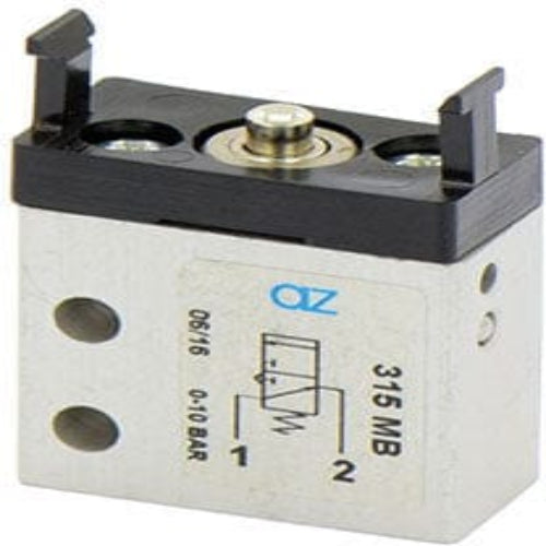 AZ PNEUMATICA Micro and Mechanical Valves 08.046.4 (315 MB) : AZ Pneumatica 3/2 NO, threaded ports M5, actuator adaptor for panel mounting