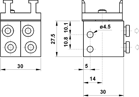 AZ PNEUMATICA Micro and Mechanical Valves 08.068.4 (2.314 MB UL) : AZ Pneumatica 5/3 pressurized centres, push-in fitting for tubing ø4 (ports on the side), actuator adaptor for pane
