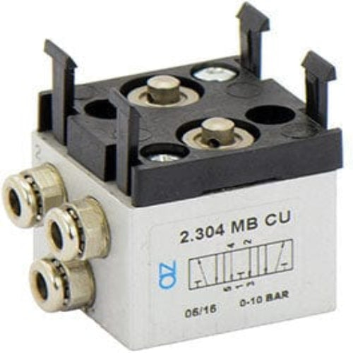 AZ PNEUMATICA Micro and Mechanical Valves 08.086.4 (2.304 MB CU) : AZ Pneumatica 5/3 open centres, push-in fitting for tubing ø4, actuator adaptor for panel mounting, single valve b