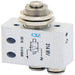 AZ PNEUMATICA Micro and Mechanical Valves 08.116.4 (314 MV) : AZ Pneumatica 3/2 NO, push-in fitting for tubing ø4, push button panel mount tappet