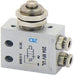 AZ PNEUMATICA Micro and Mechanical Valves 08.149.4 (204 MV UL) : AZ Pneumatica 2/2 NC, push-in fitting for tubing ø4 (ports on the side), push button panel mount tappet