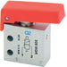 AZ PNEUMATICA Micro and Mechanical Valves 08.220.4 (305 MGR) : AZ Pneumatica 3/2 NC, threaded ports M5, pushbuttons Red