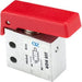 AZ PNEUMATICA Micro and Mechanical Valves 08.236.4 (205 MGR) : AZ Pneumatica 2/2 NC, threaded ports M5, pushbuttons Red