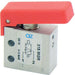 AZ PNEUMATICA Micro and Mechanical Valves 08.252.4 (315 MGR) : AZ Pneumatica 3/2 NO, threaded ports M5, pushbuttons Red