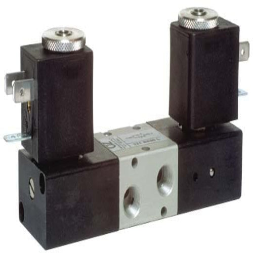 AZ Pneumatica Solenoid Valves 00.060.3 (321 EE90 L): AZ Pneumatica 3/2 1/8" Dual 90° solenoid pilot on the Large side , Without Coil